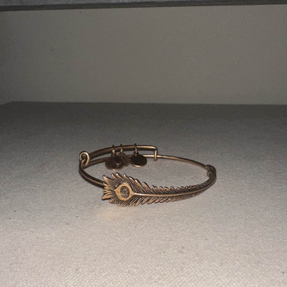Alex and Ani Gold Feather Bracelet
